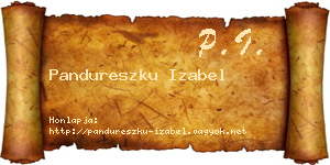 Pandureszku Izabel névjegykártya
